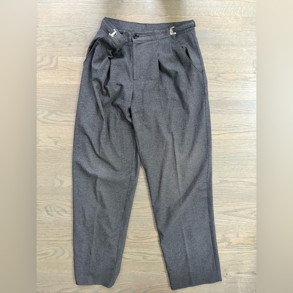 Long Elegant Legs LEL Houndstooth Grey Trousers 14T - Picture 1 of 8